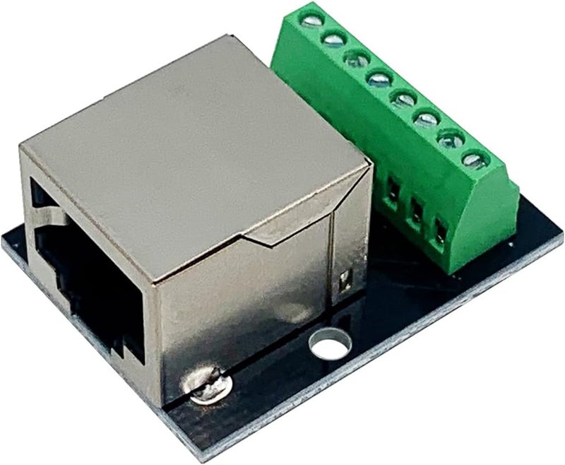 Teansic 2PCS RJ45 Ethernet Single Female Connector Breakout Board,2.54mm Pitch RJ45 Screw Terminal Board Network Adapter Terminal - Image 5